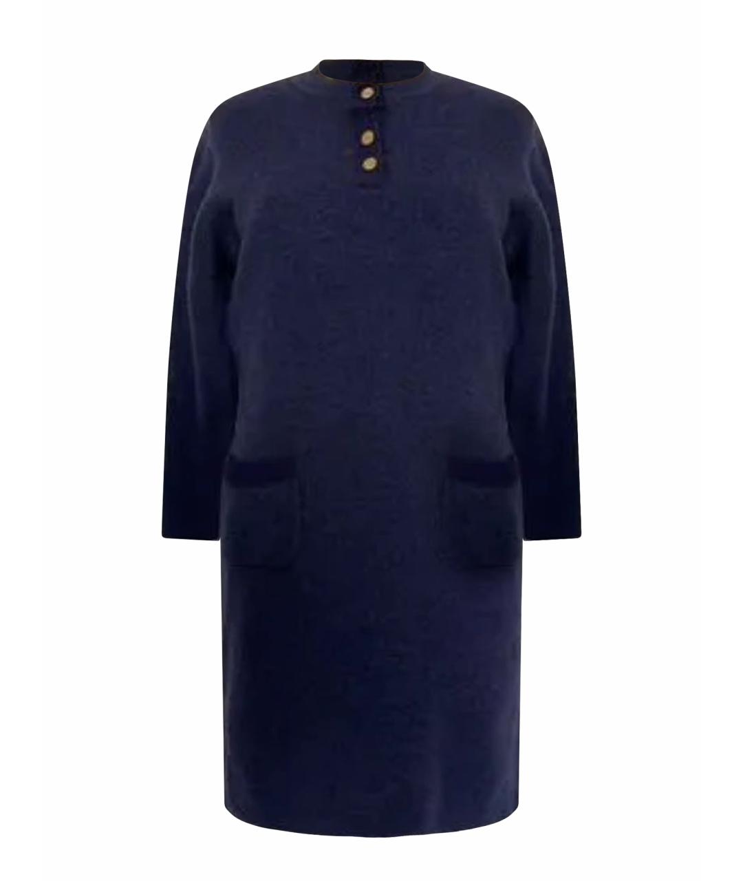 FERRAGAMO Фиолетовое шерстяное повседневное платье, фото 1