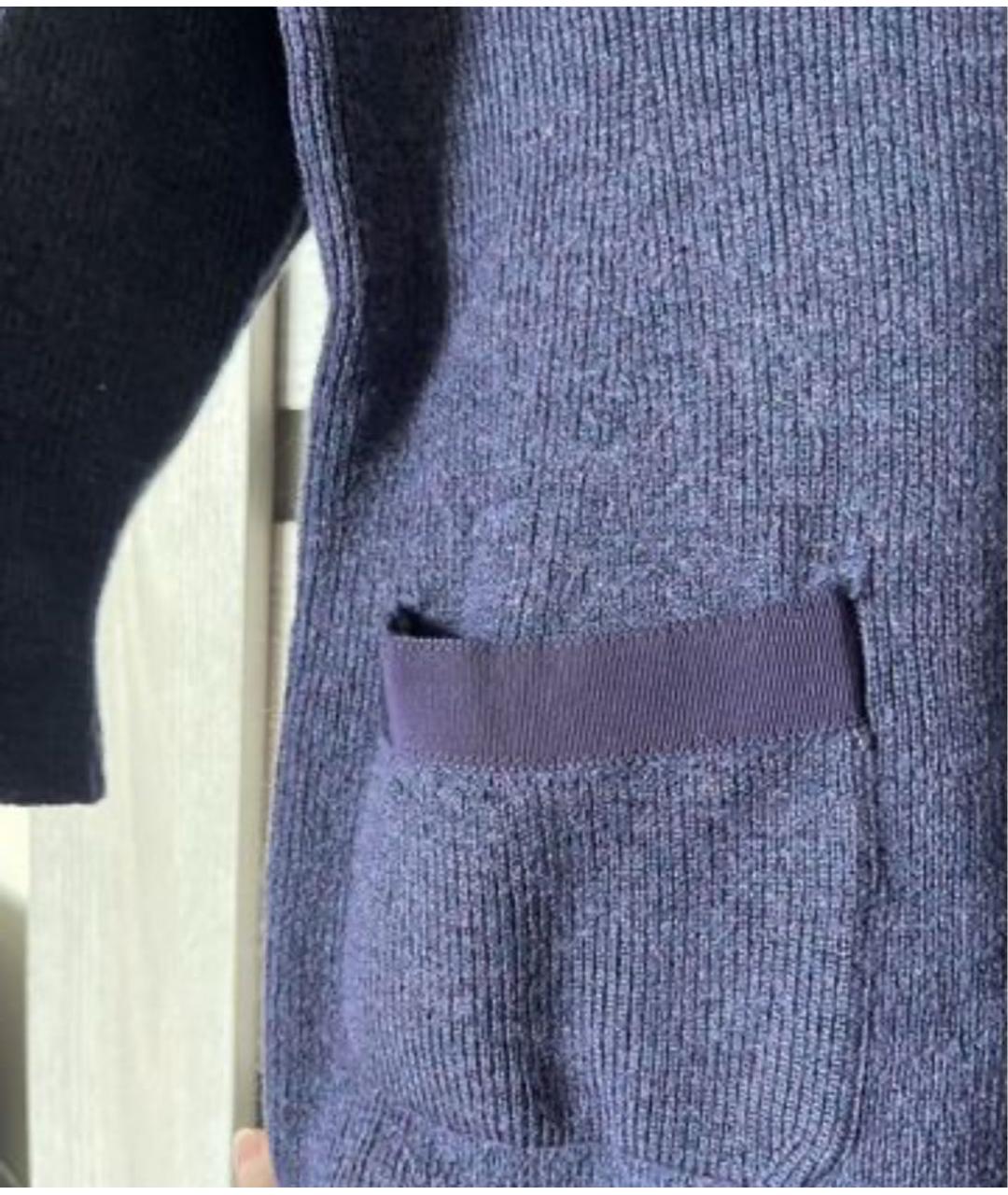 FERRAGAMO Фиолетовое шерстяное повседневное платье, фото 4