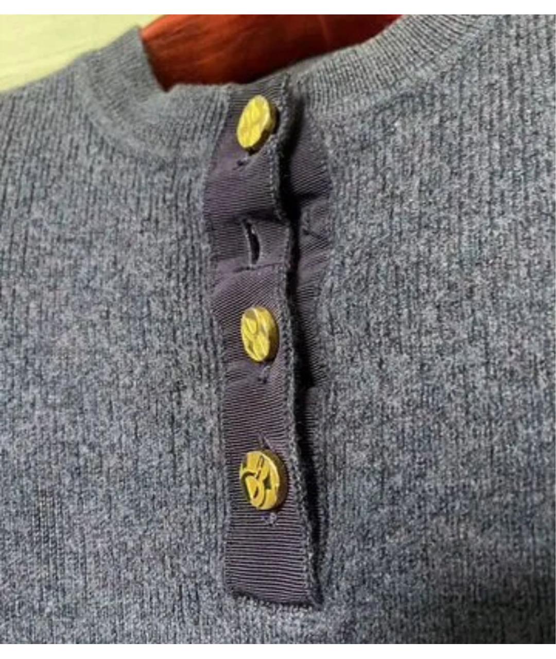 FERRAGAMO Фиолетовое шерстяное повседневное платье, фото 6