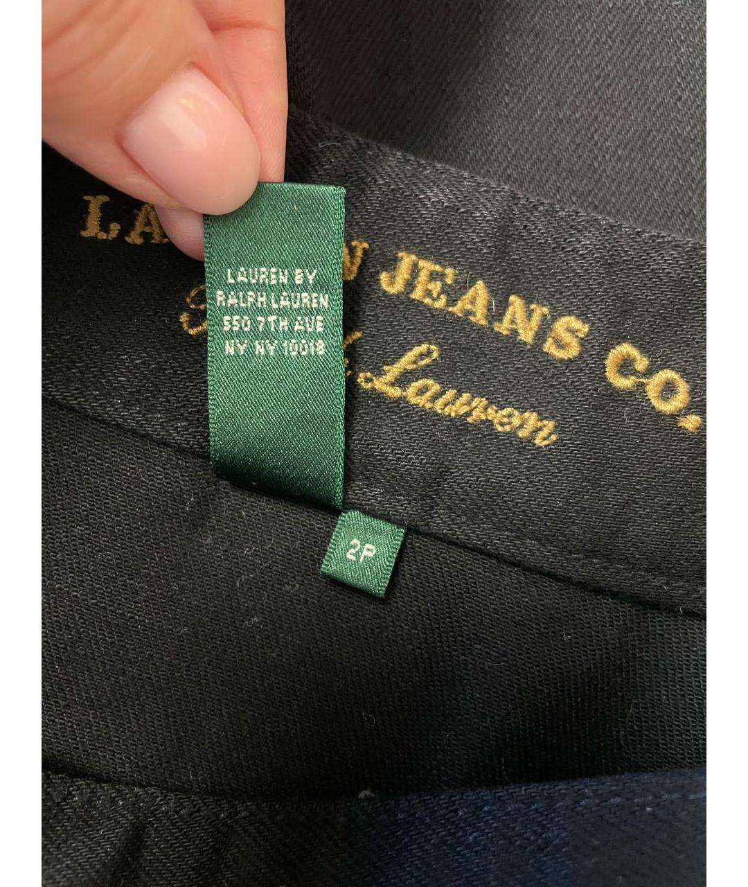 RALPH LAUREN Черная хлопковая юбка миди, фото 8