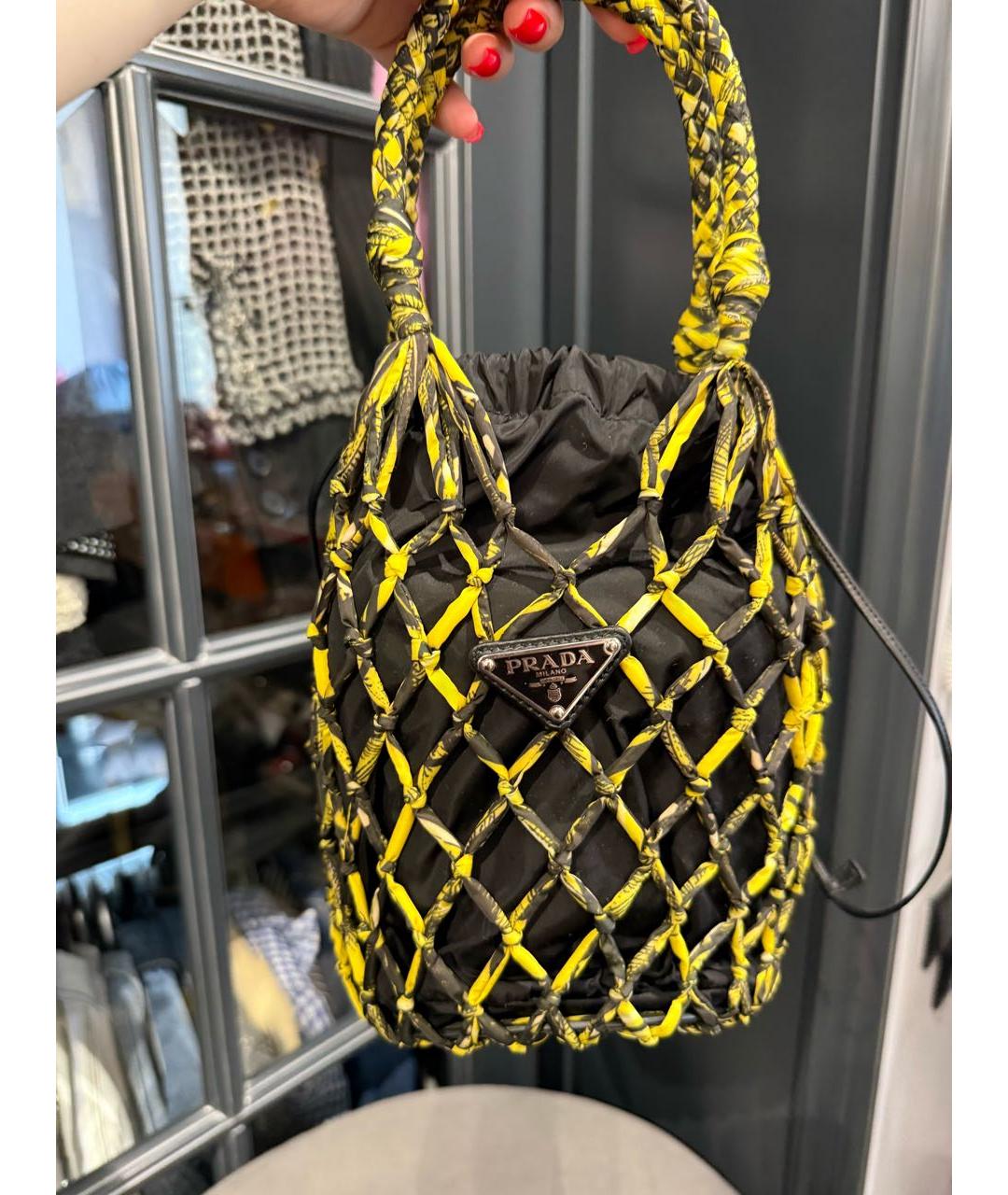 PRADA Желтая сумка через плечо, фото 2