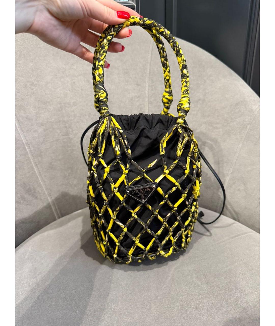 PRADA Желтая сумка через плечо, фото 3
