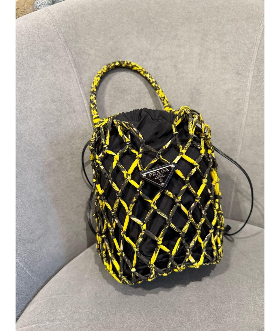 PRADA Желтая сумка через плечо, фото 5