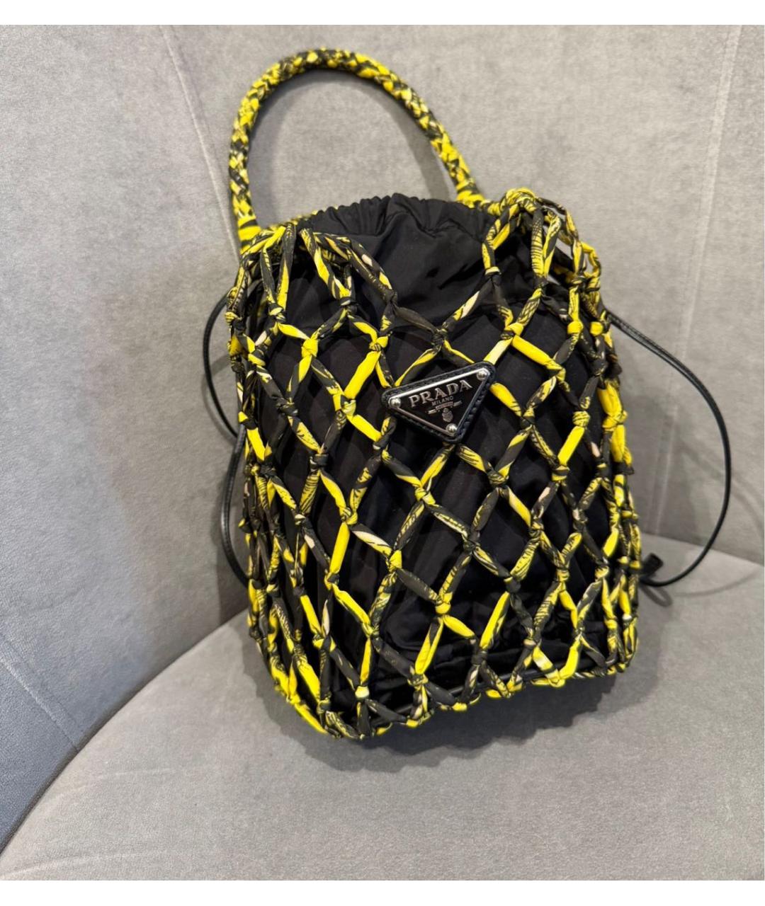 PRADA Желтая сумка через плечо, фото 6