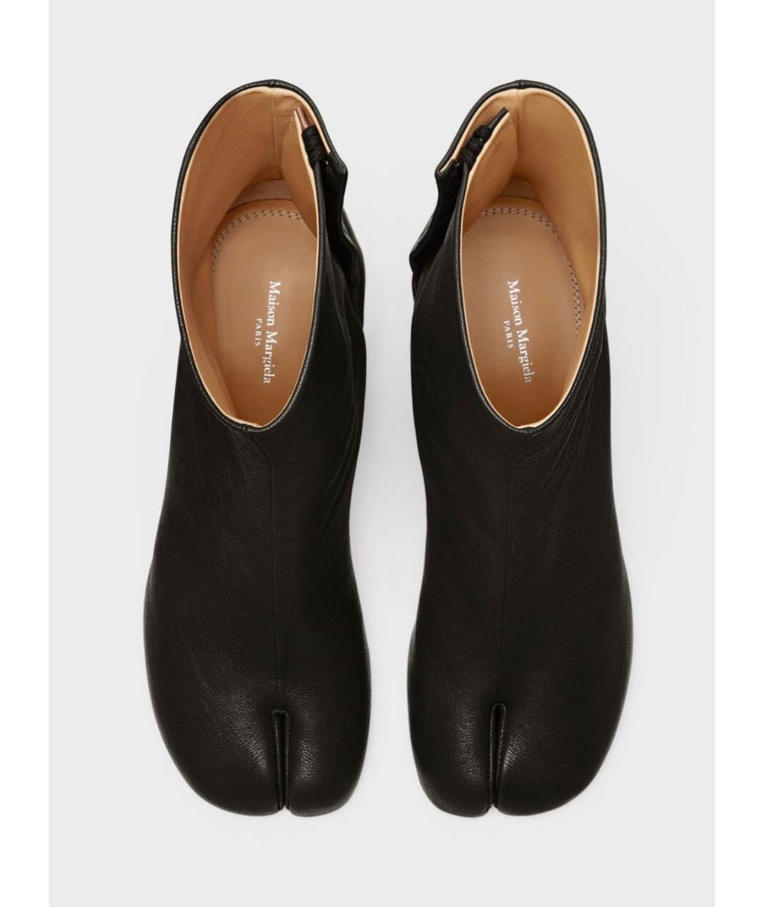 MAISON MARGIELA Черные кожаные полусапоги, фото 2