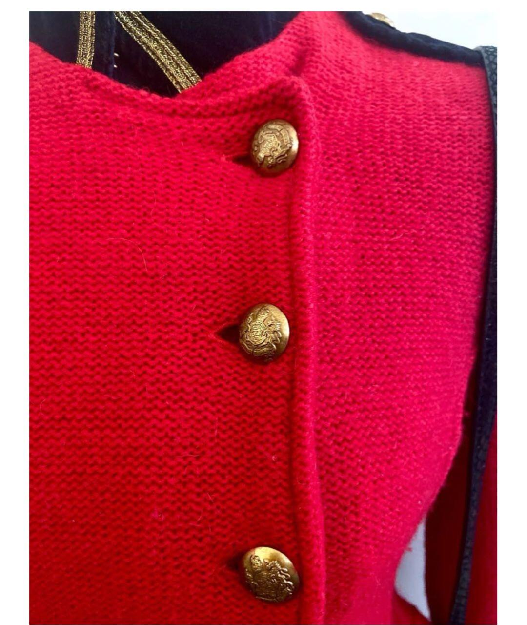 RALPH LAUREN Красный шерстяной кардиган, фото 3
