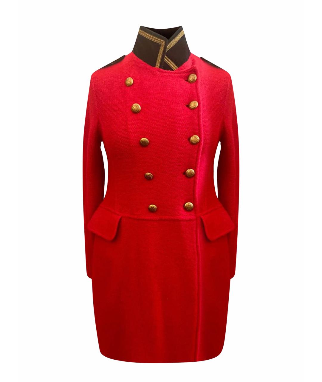 RALPH LAUREN Красный шерстяной кардиган, фото 1