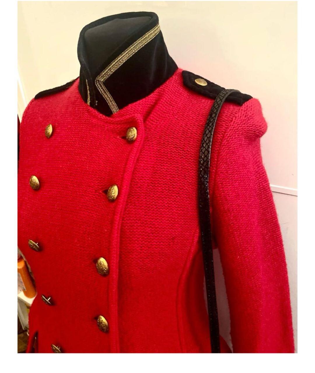 RALPH LAUREN Красный шерстяной кардиган, фото 2
