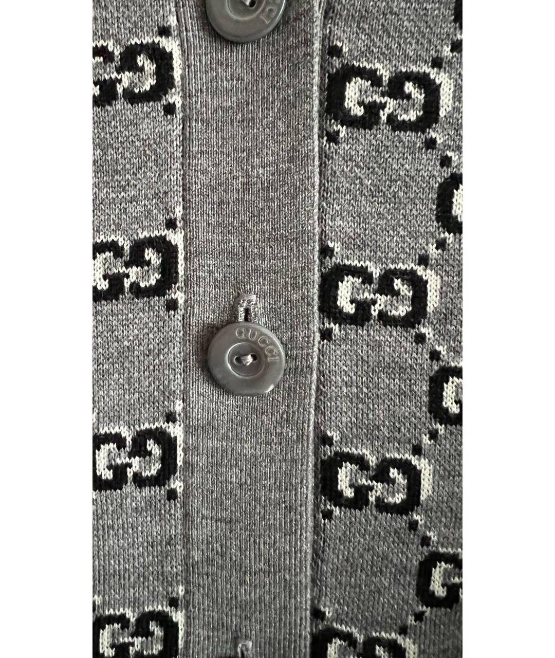 GUCCI Серый шерстяной кардиган, фото 4