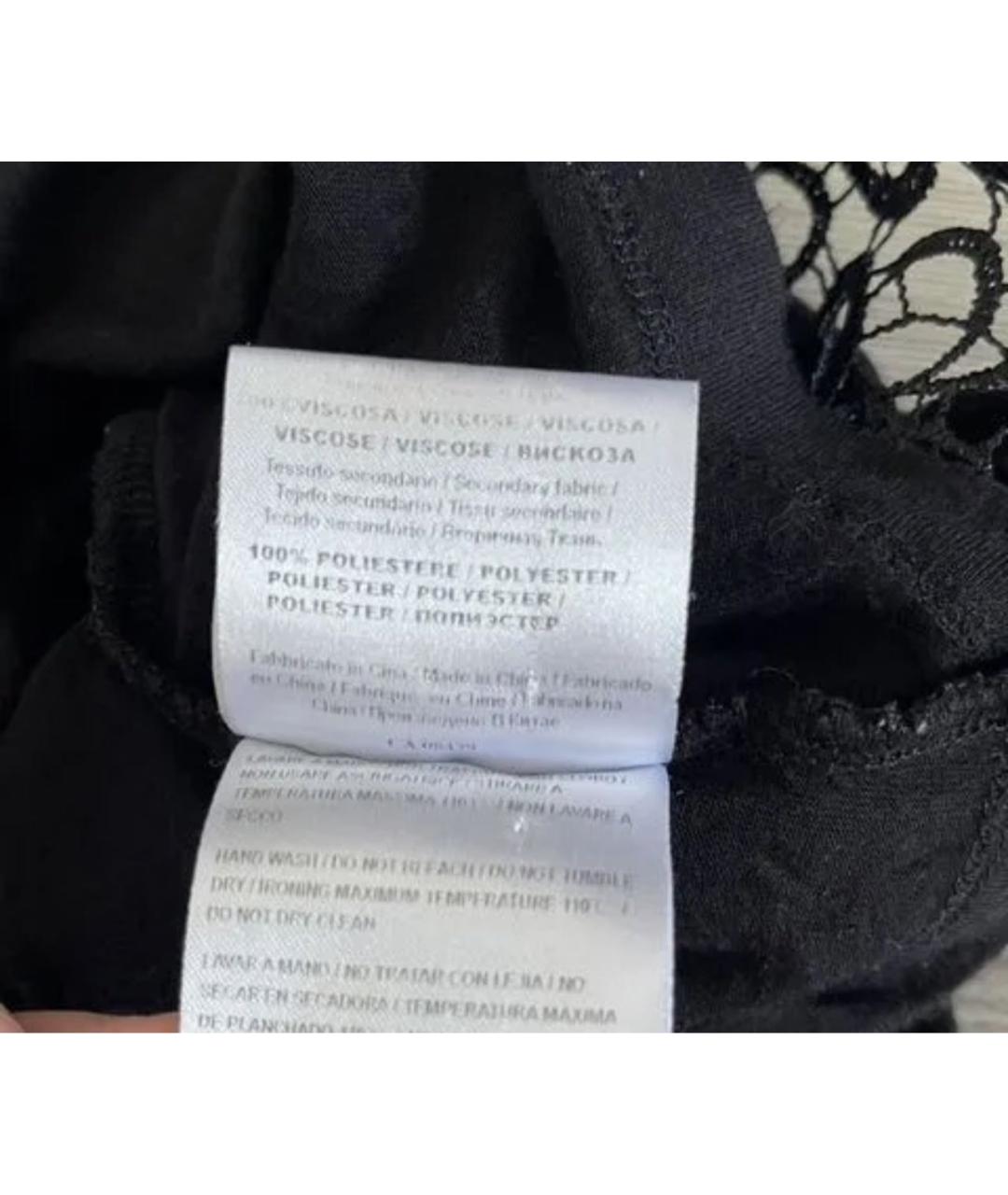 TWIN-SET Черная вискозная майка, фото 8