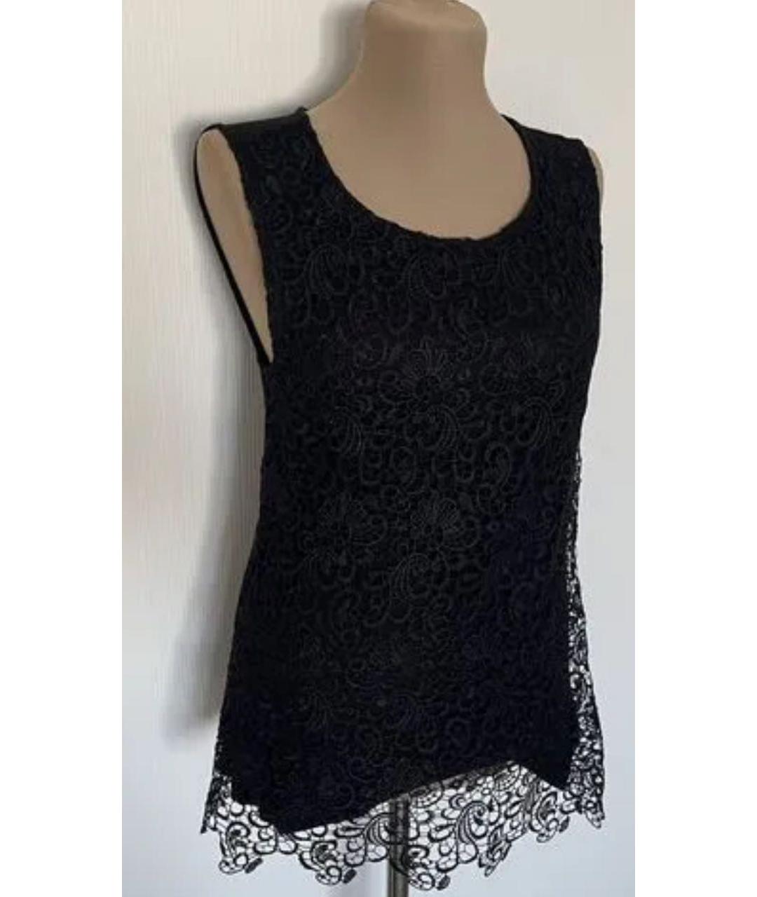 TWIN-SET Черная вискозная майка, фото 4