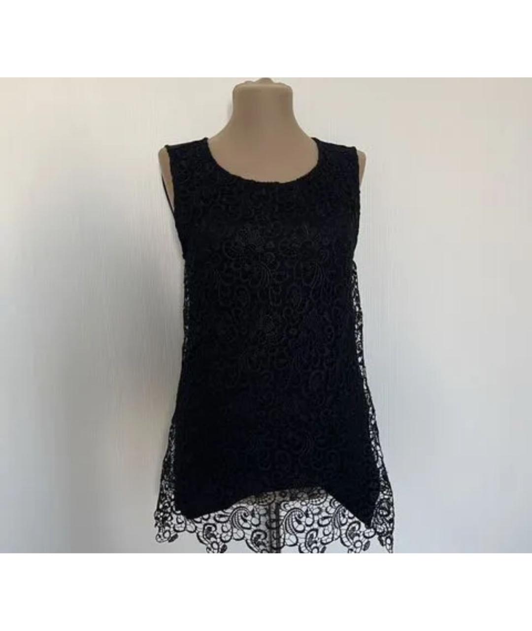 TWIN-SET Черная вискозная майка, фото 9