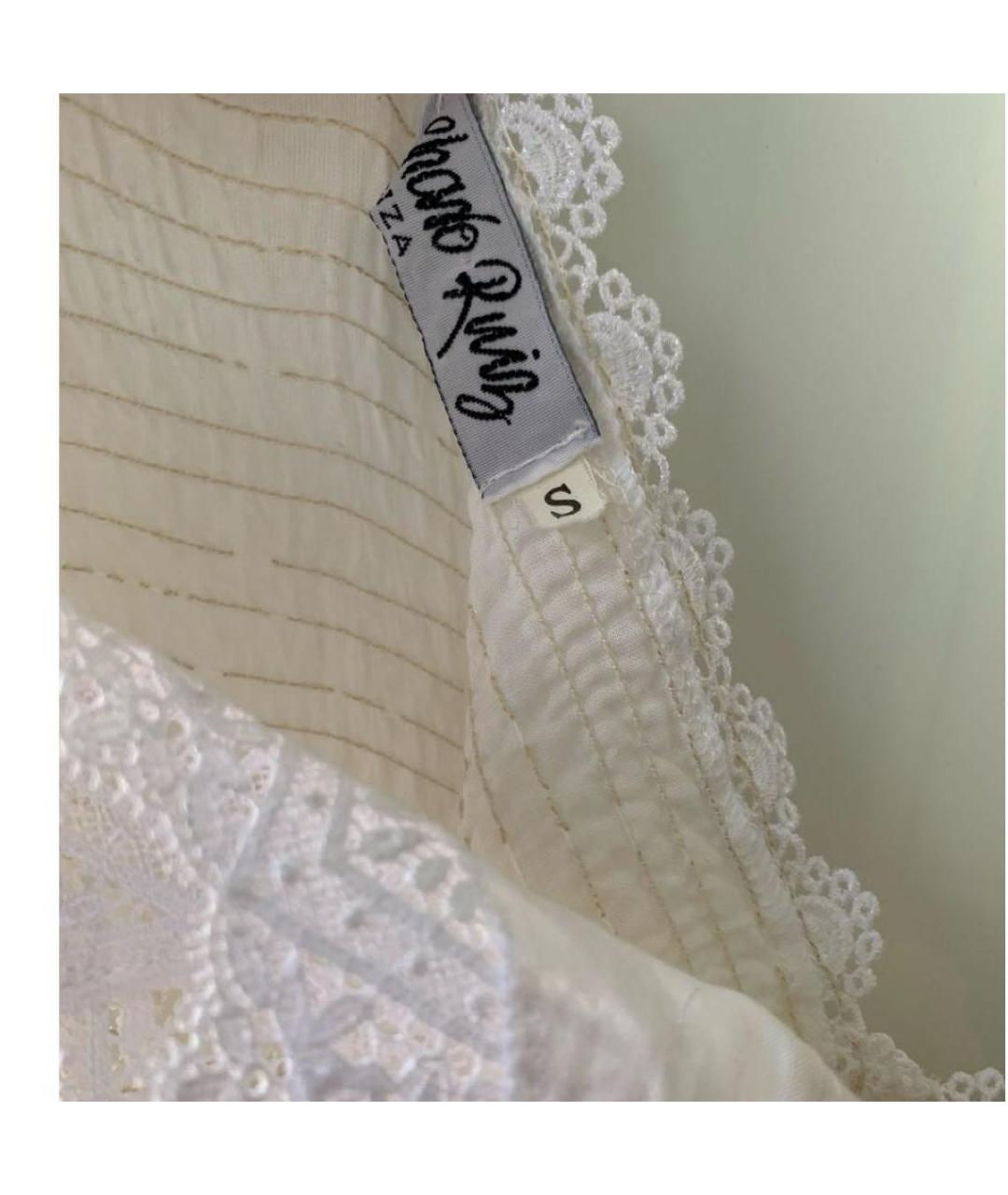 CHARO RUIZ Белый хлопковый сарафан, фото 4
