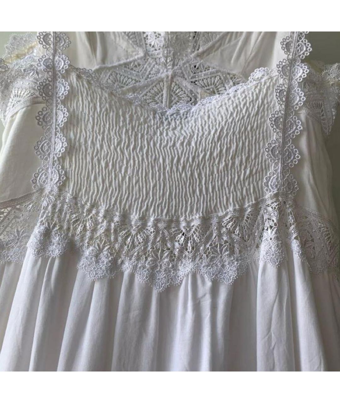 CHARO RUIZ Белый хлопковый сарафан, фото 3