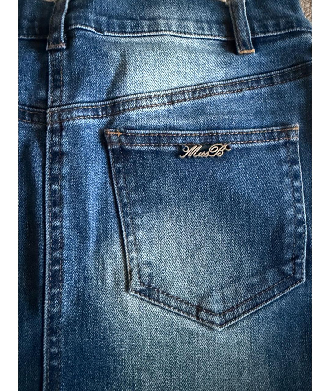 MISS BLUMARINE Синяя деним юбка, фото 6