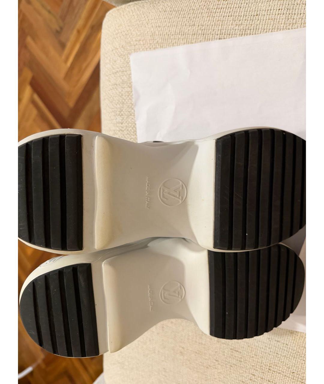 LOUIS VUITTON Белые кожаные кроссовки, фото 6