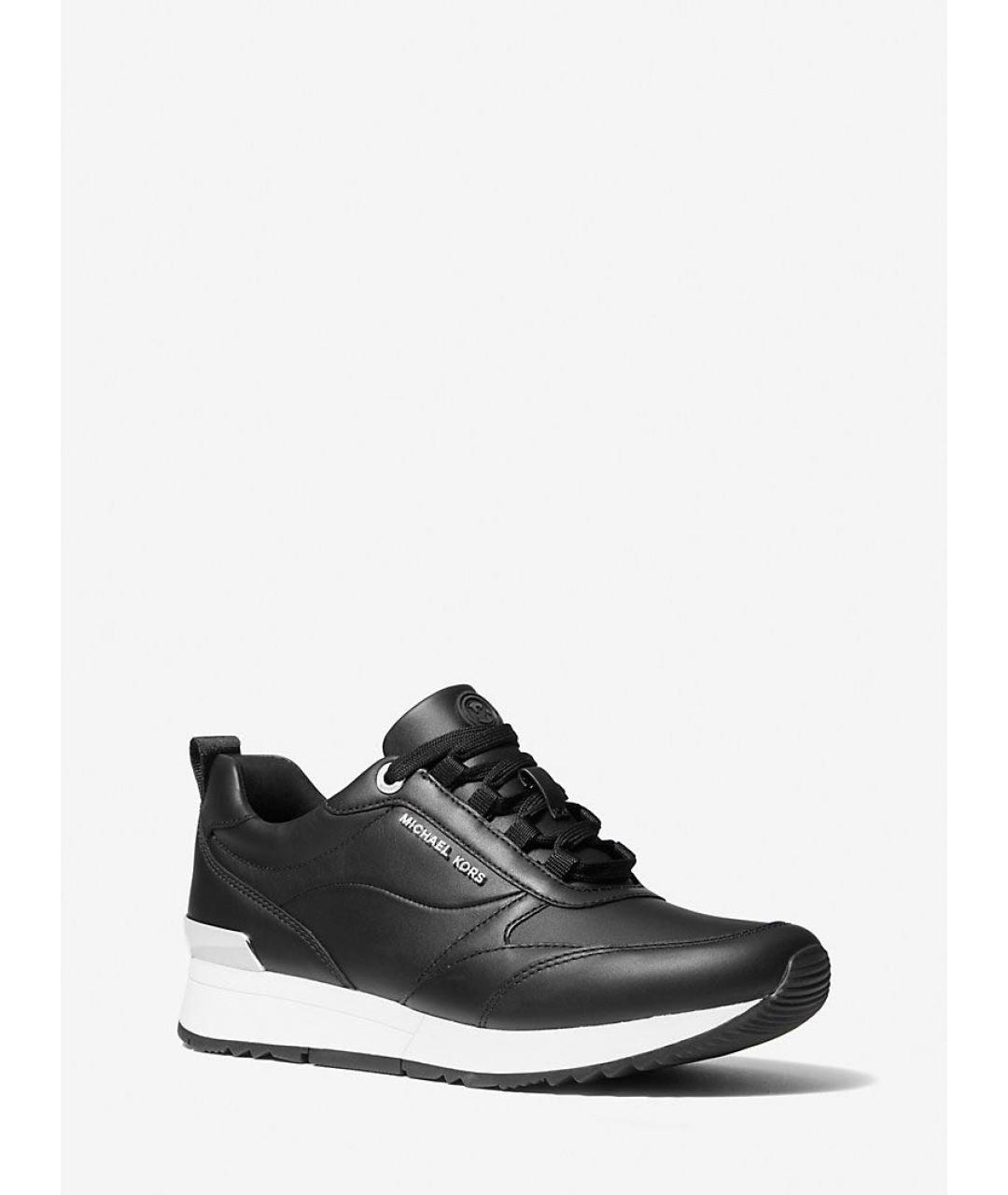MICHAEL KORS Черные кожаные кроссовки, фото 9