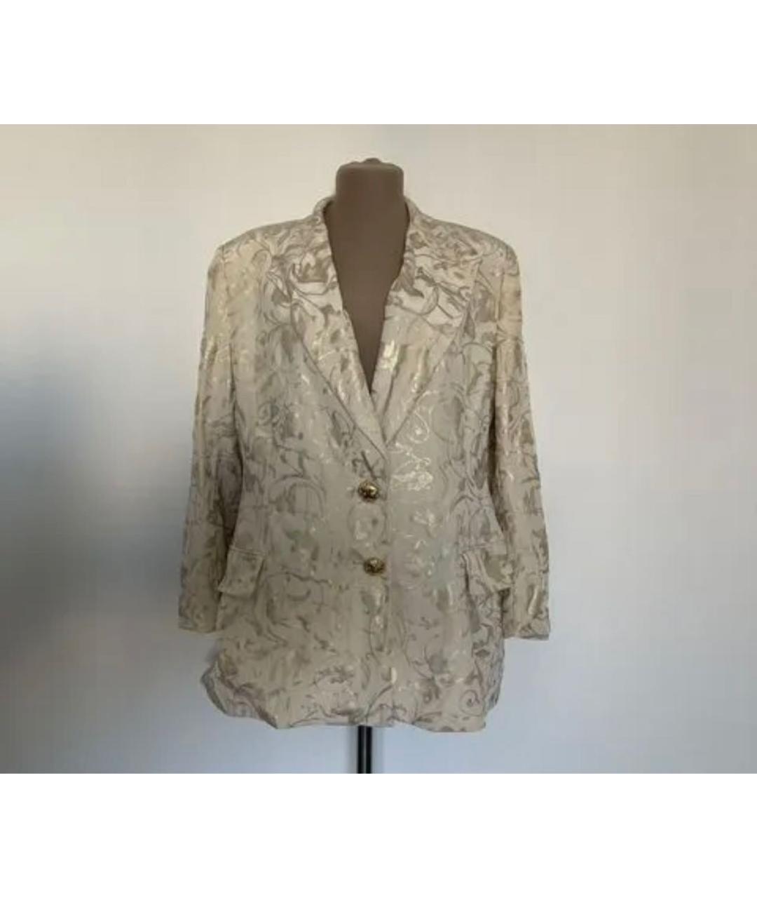 ESCADA Золотой шелковый жакет/пиджак, фото 9