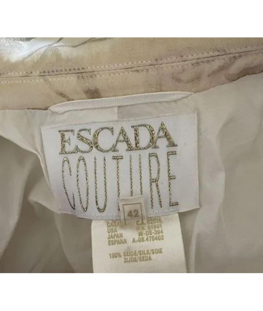 ESCADA Золотой шелковый жакет/пиджак, фото 6