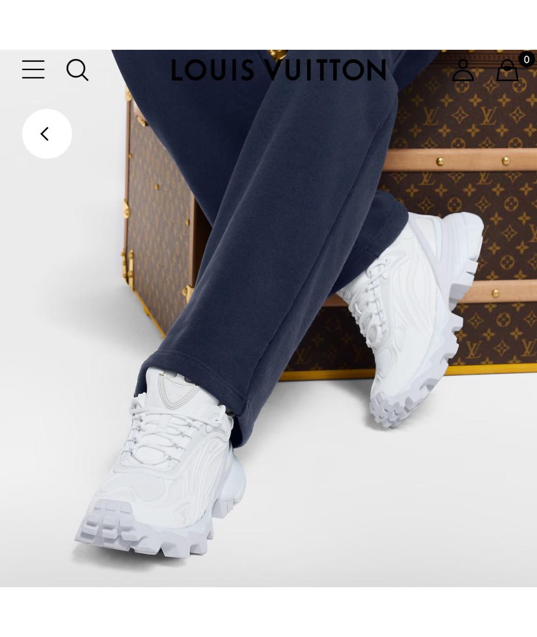 LOUIS VUITTON Белые кожаные высокие кроссовки / кеды, фото 4