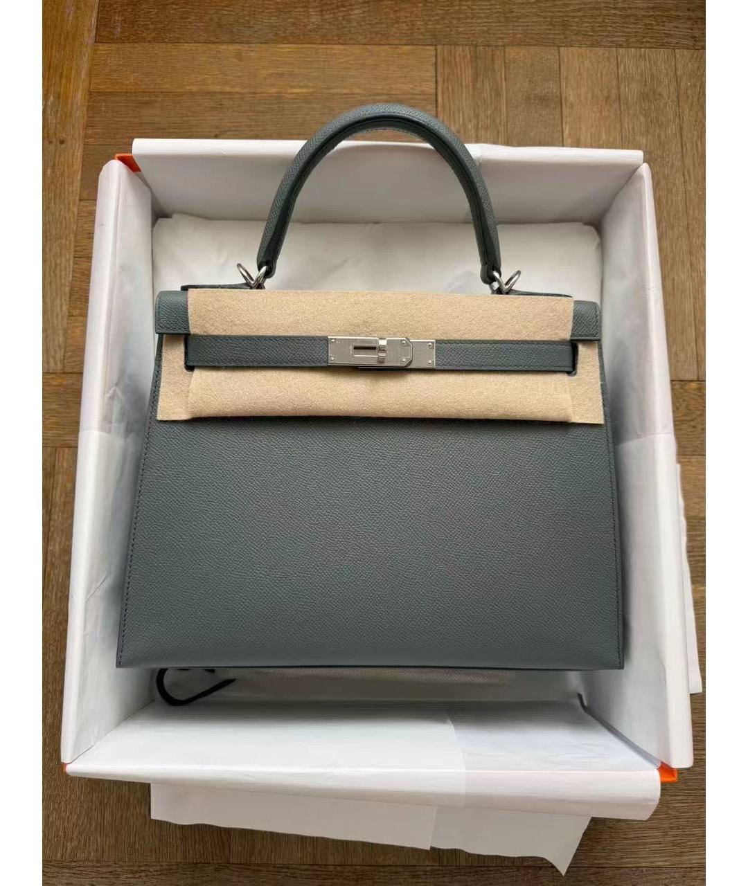 HERMES Зеленая кожаная сумка через плечо, фото 3