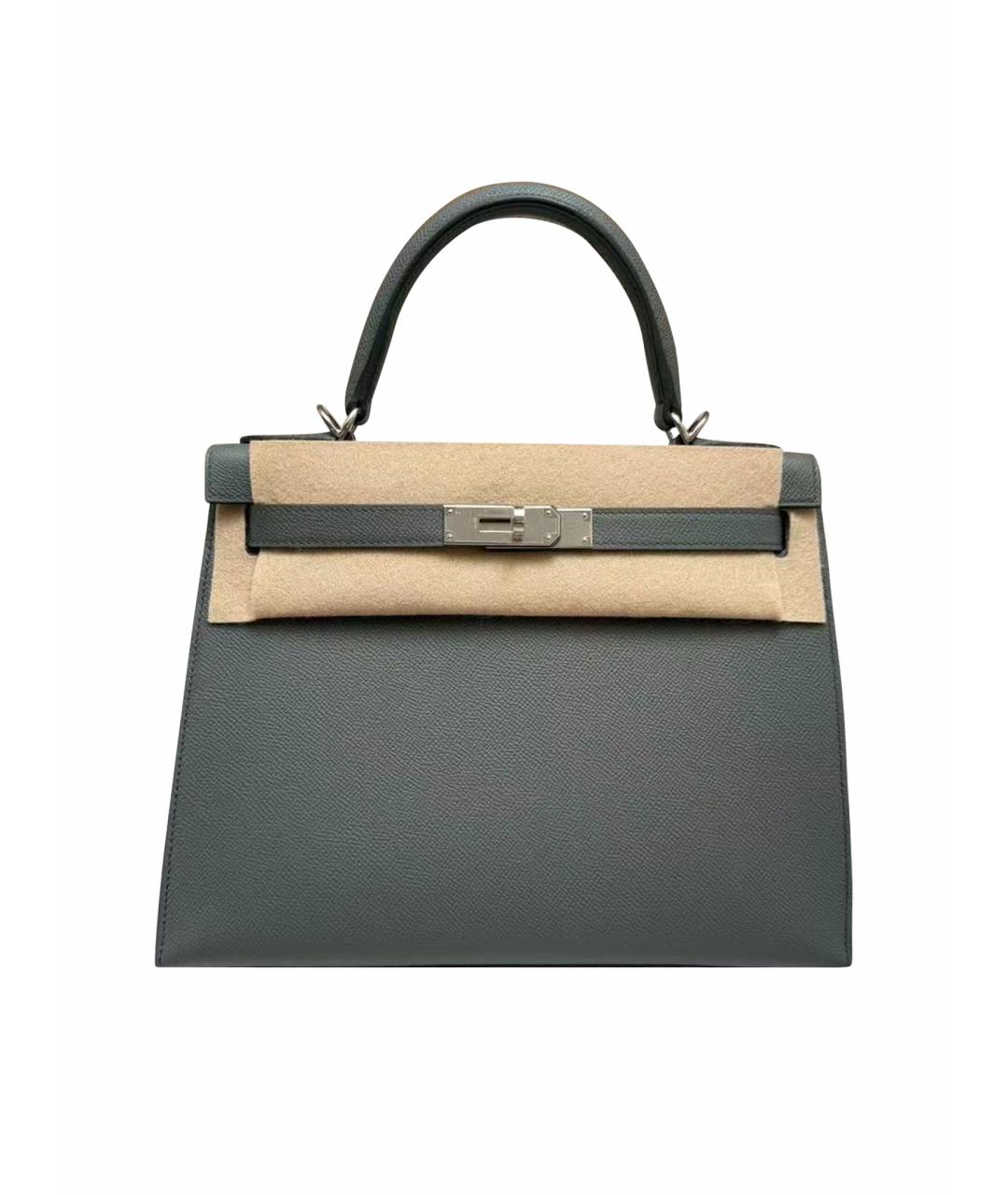 HERMES Зеленая кожаная сумка через плечо, фото 1