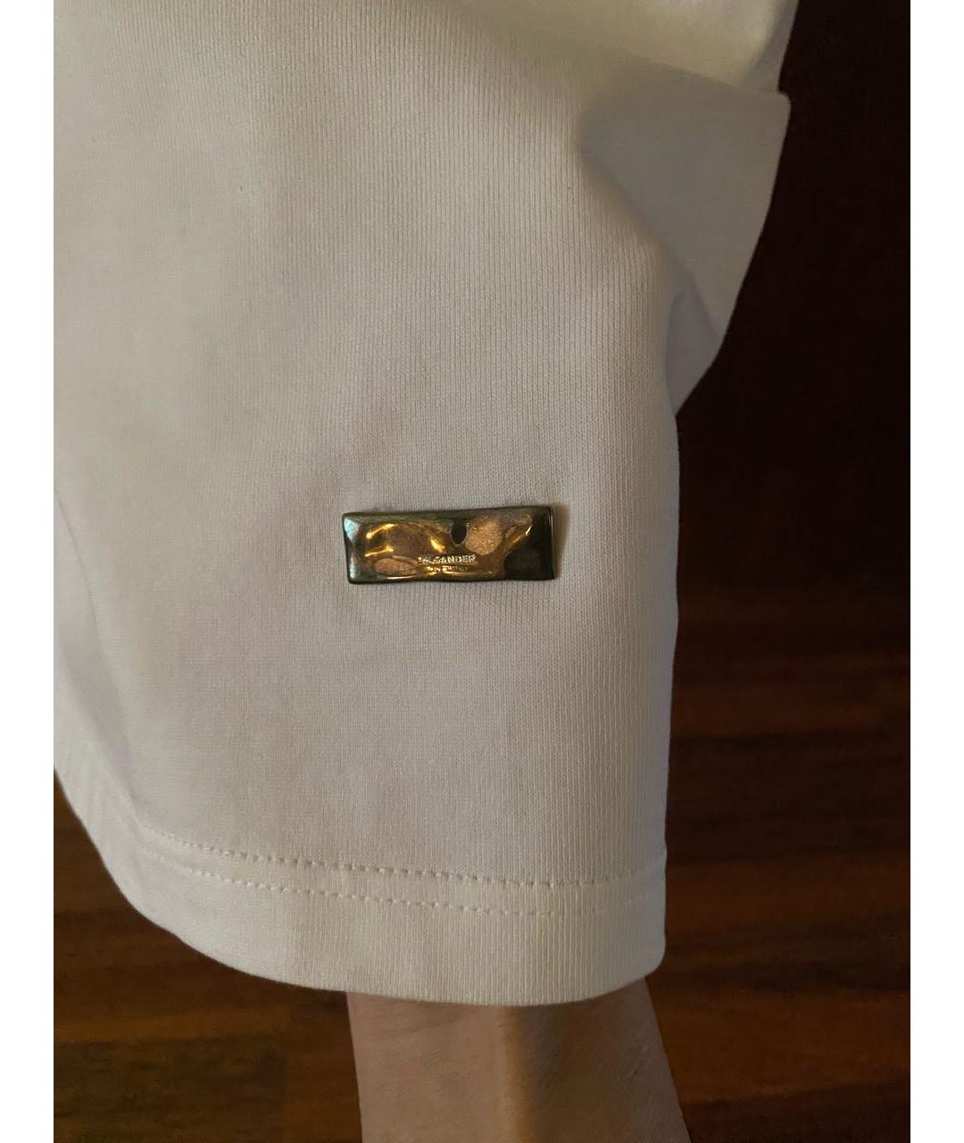 JIL SANDER Белая хлопковая футболка, фото 4