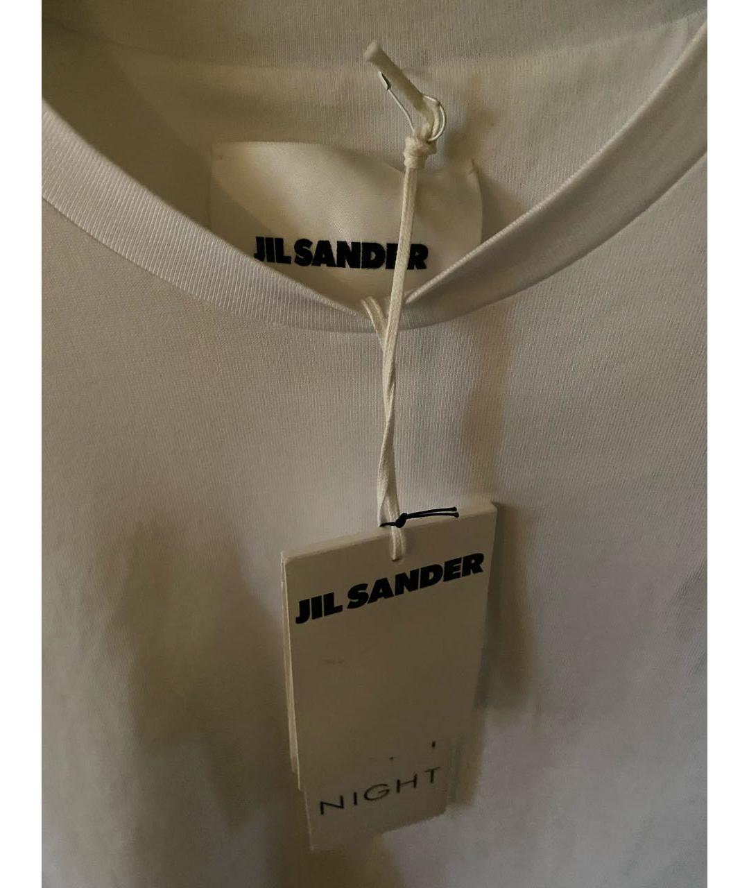 JIL SANDER Белая хлопковая футболка, фото 1