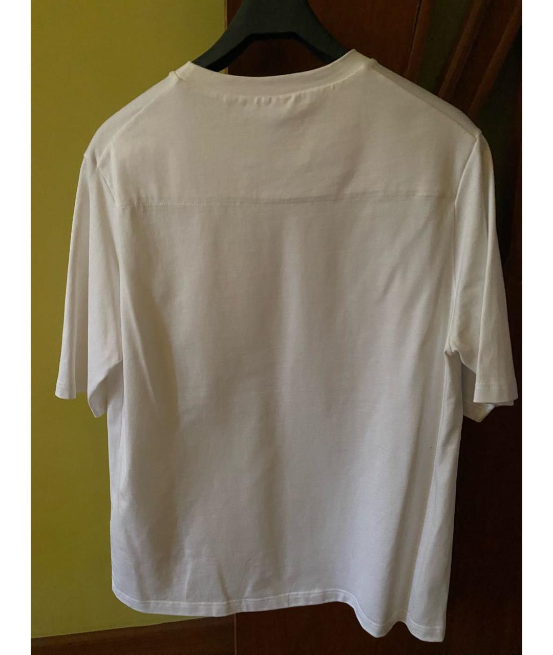JIL SANDER Белая хлопковая футболка, фото 7