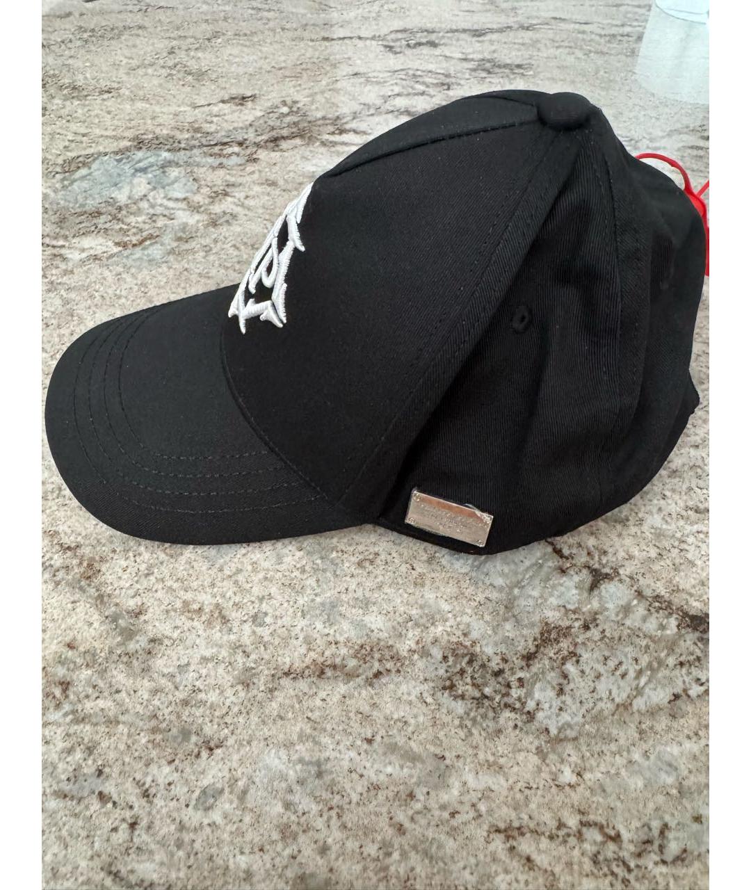 PHILIPP PLEIN Черная хлопковая кепка/бейсболка, фото 3