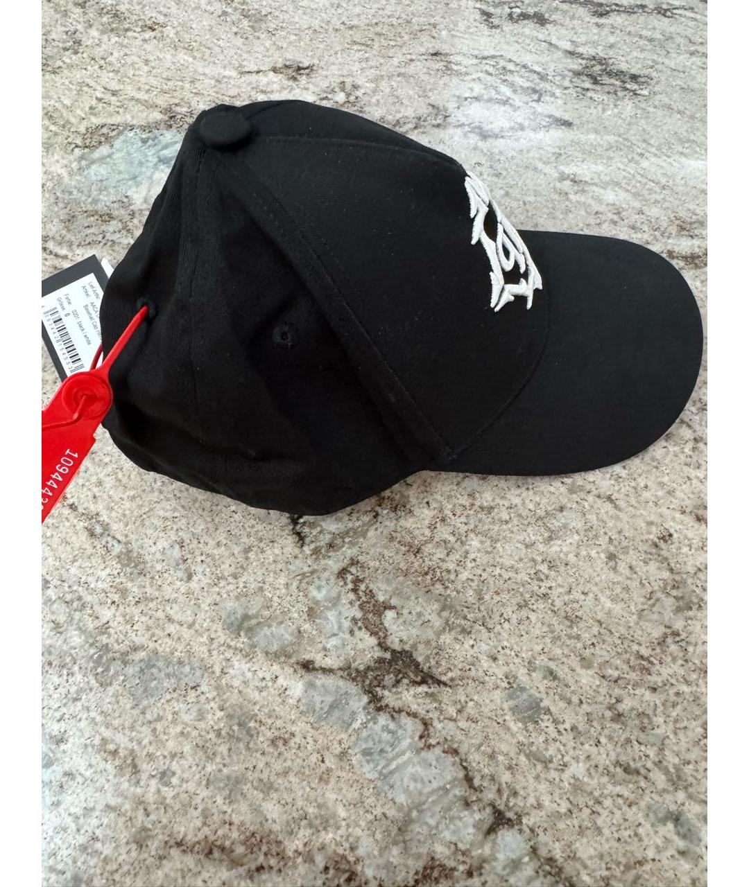 PHILIPP PLEIN Черная хлопковая кепка/бейсболка, фото 2