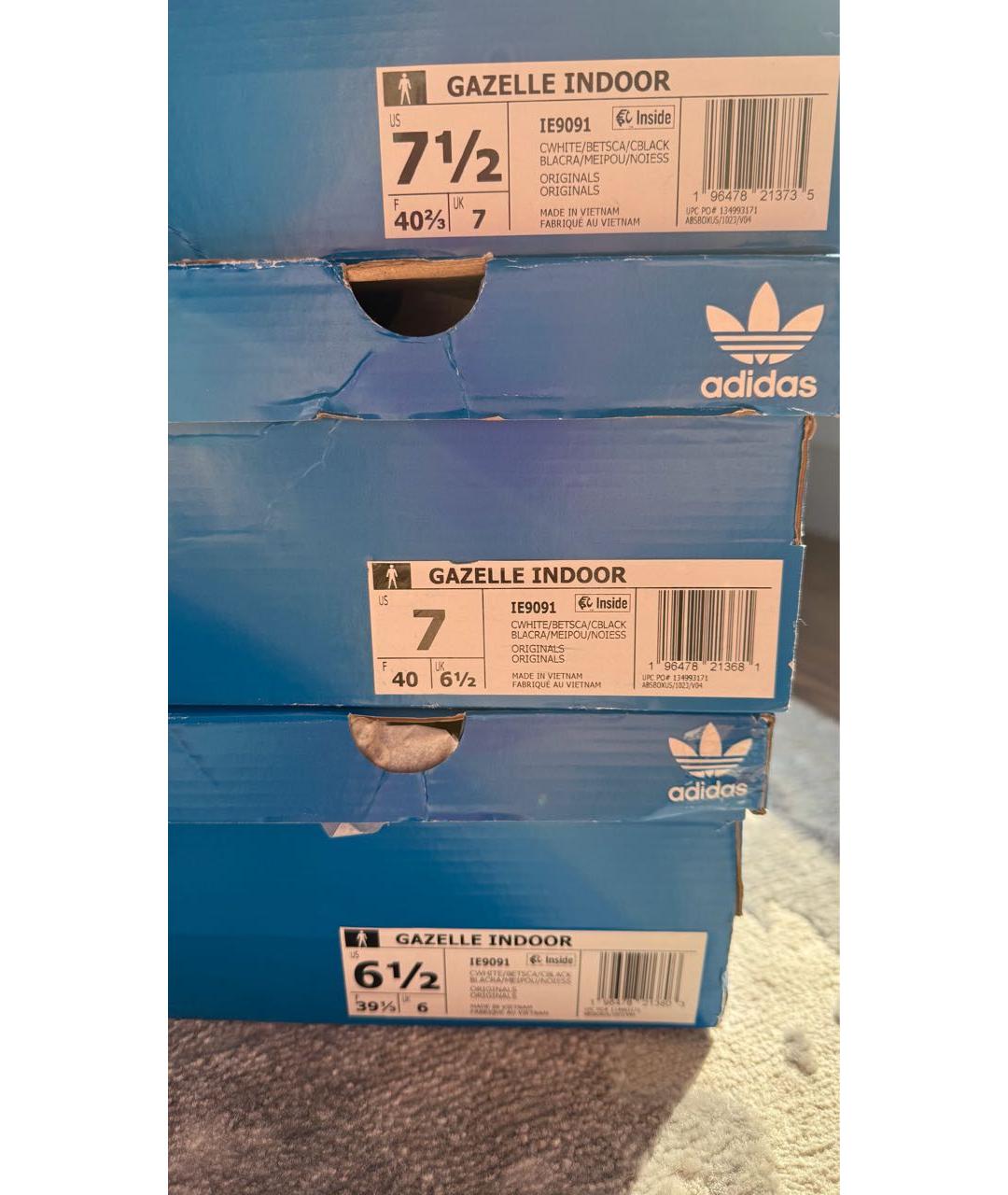 ADIDAS Бежевые кожаные кеды, фото 7