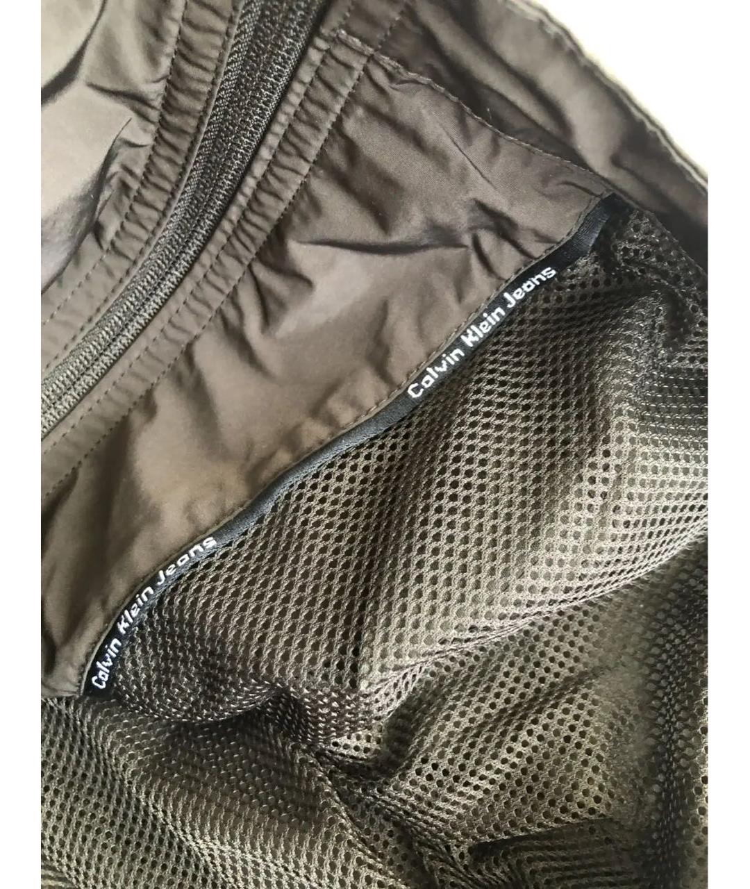 CALVIN KLEIN Коричневая полиэстеровая куртка, фото 7