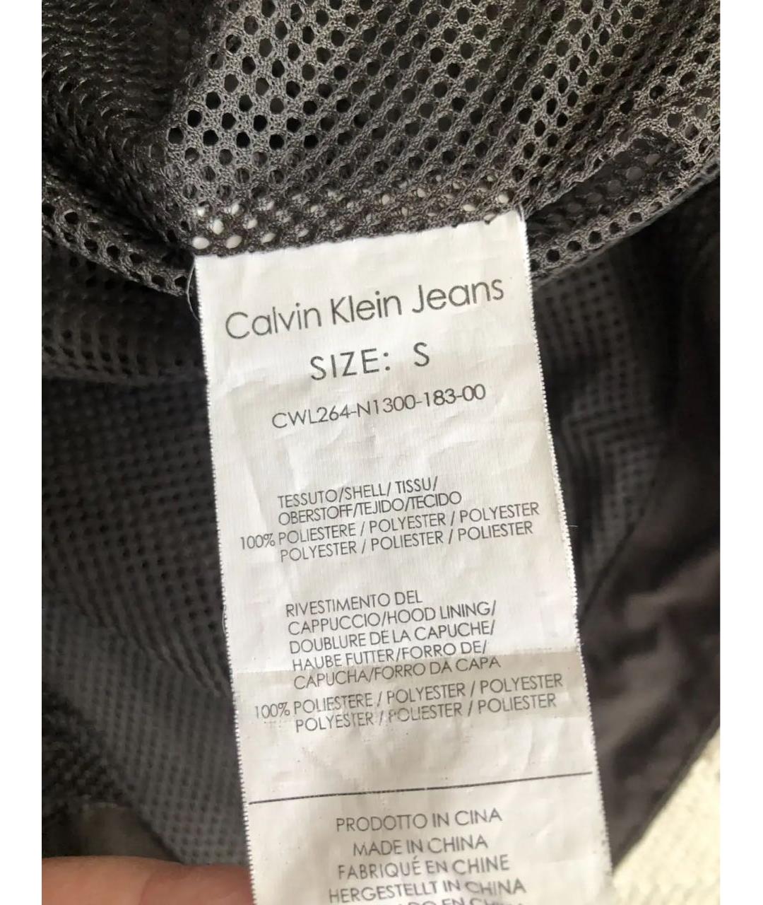 CALVIN KLEIN Коричневая полиэстеровая куртка, фото 5