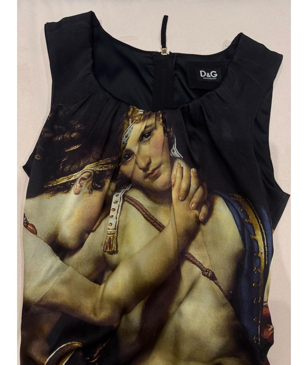 DOLCE&GABBANA Мульти шелковая майка, фото 3