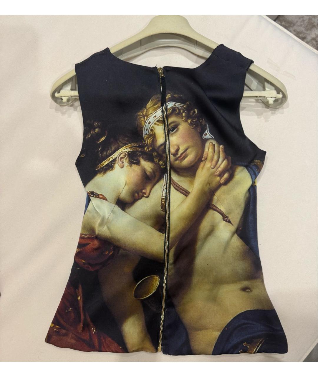 DOLCE&GABBANA Мульти шелковая майка, фото 2