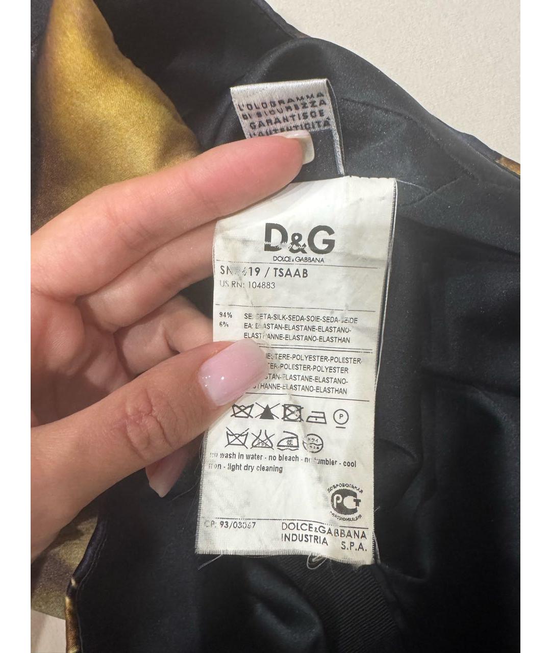 DOLCE&GABBANA Мульти шелковая майка, фото 5