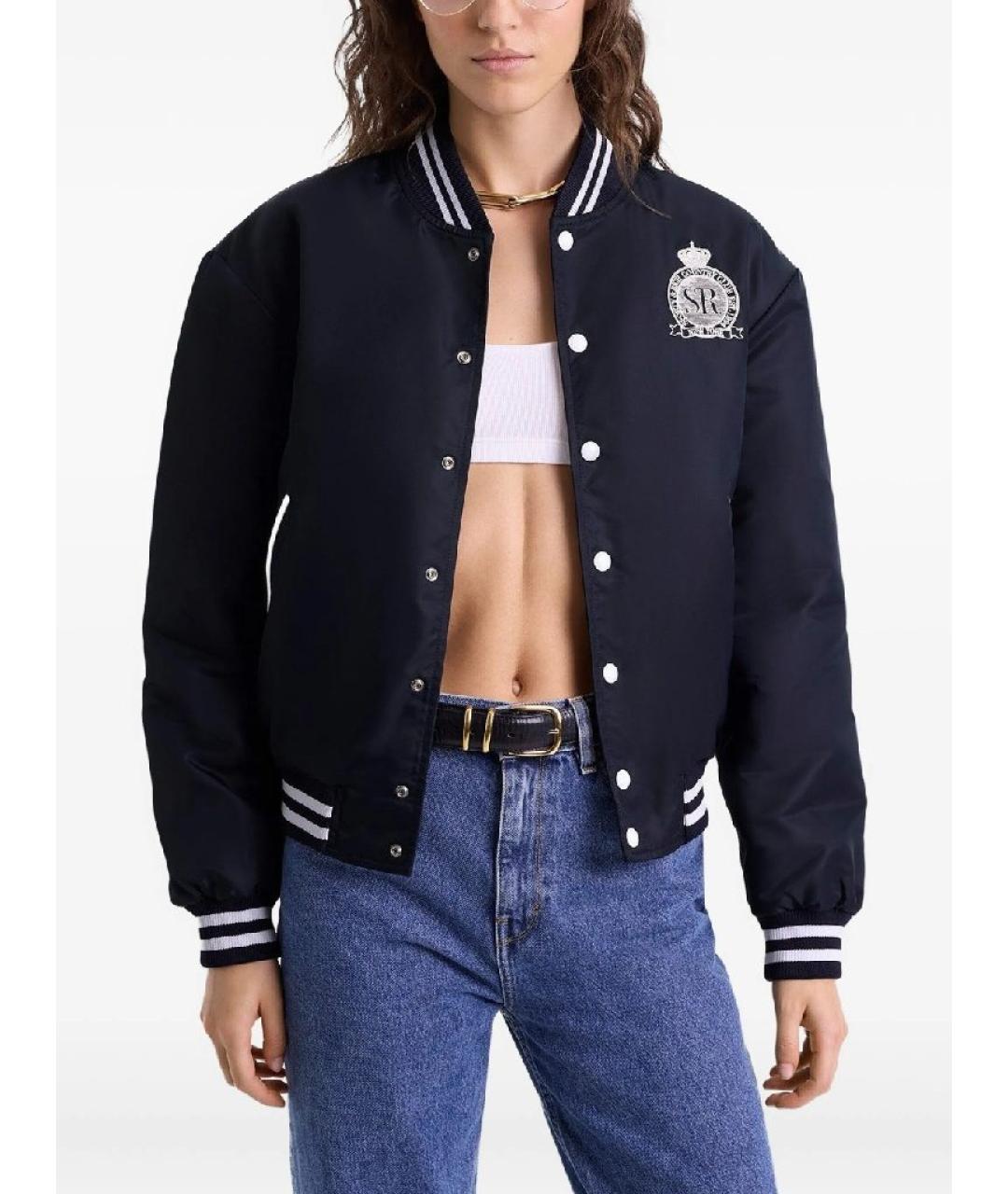 SPORTY AND RICH Темно-синяя полиамидовая куртка, фото 6