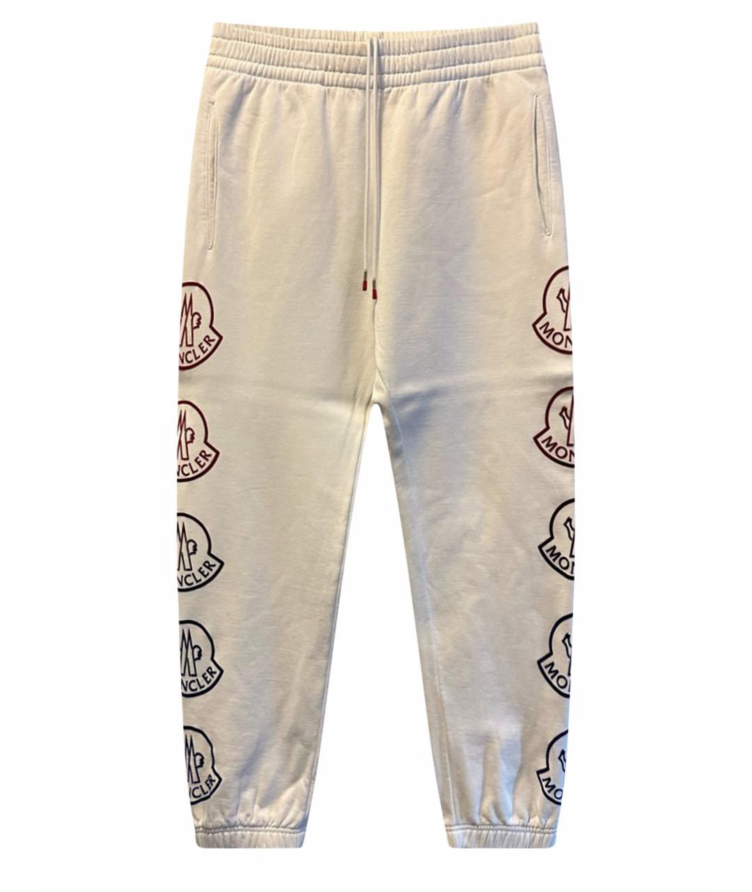 MONCLER Белый хлопковый спортивный костюм, фото 1