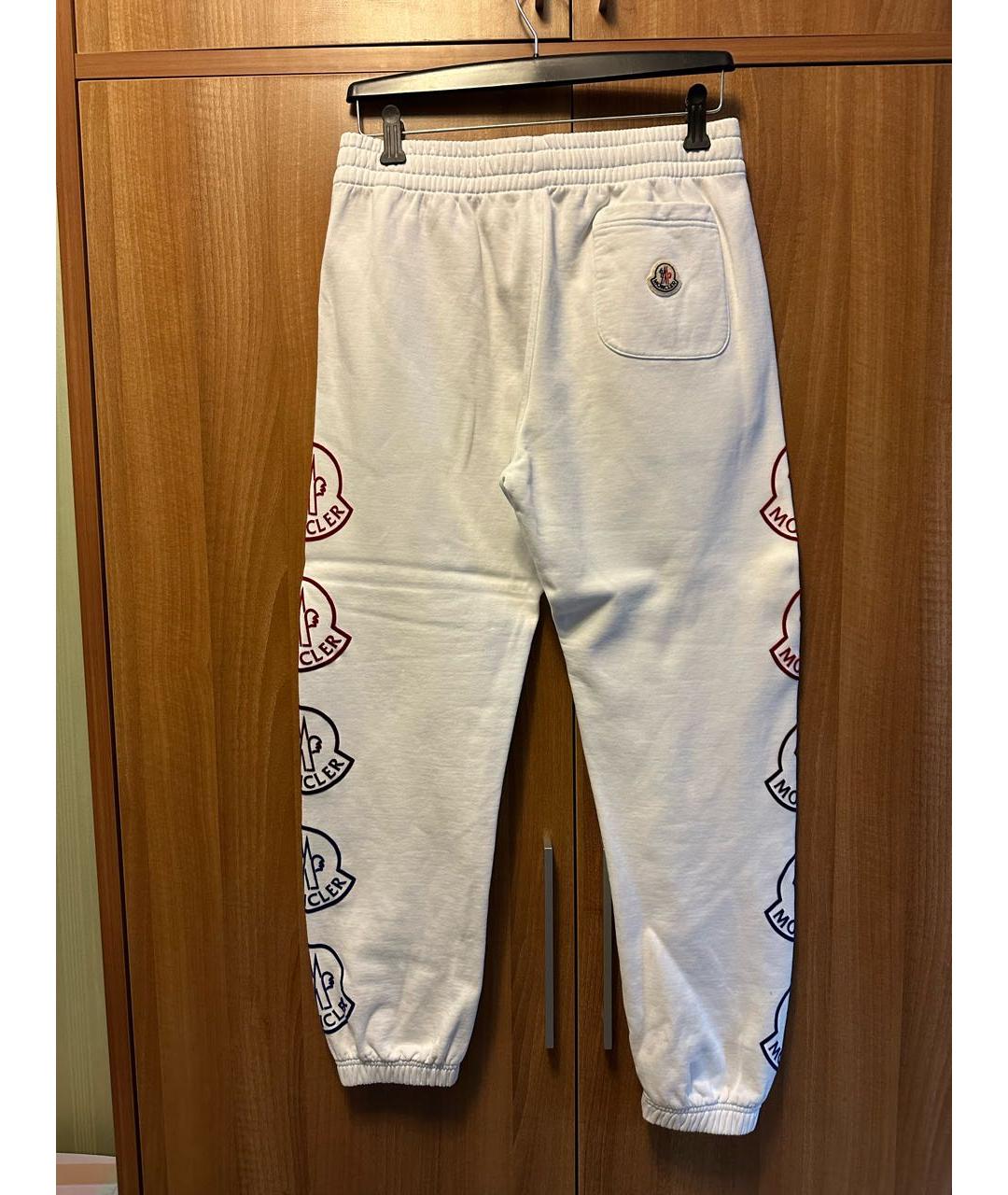 MONCLER Белый хлопковый спортивный костюм, фото 2