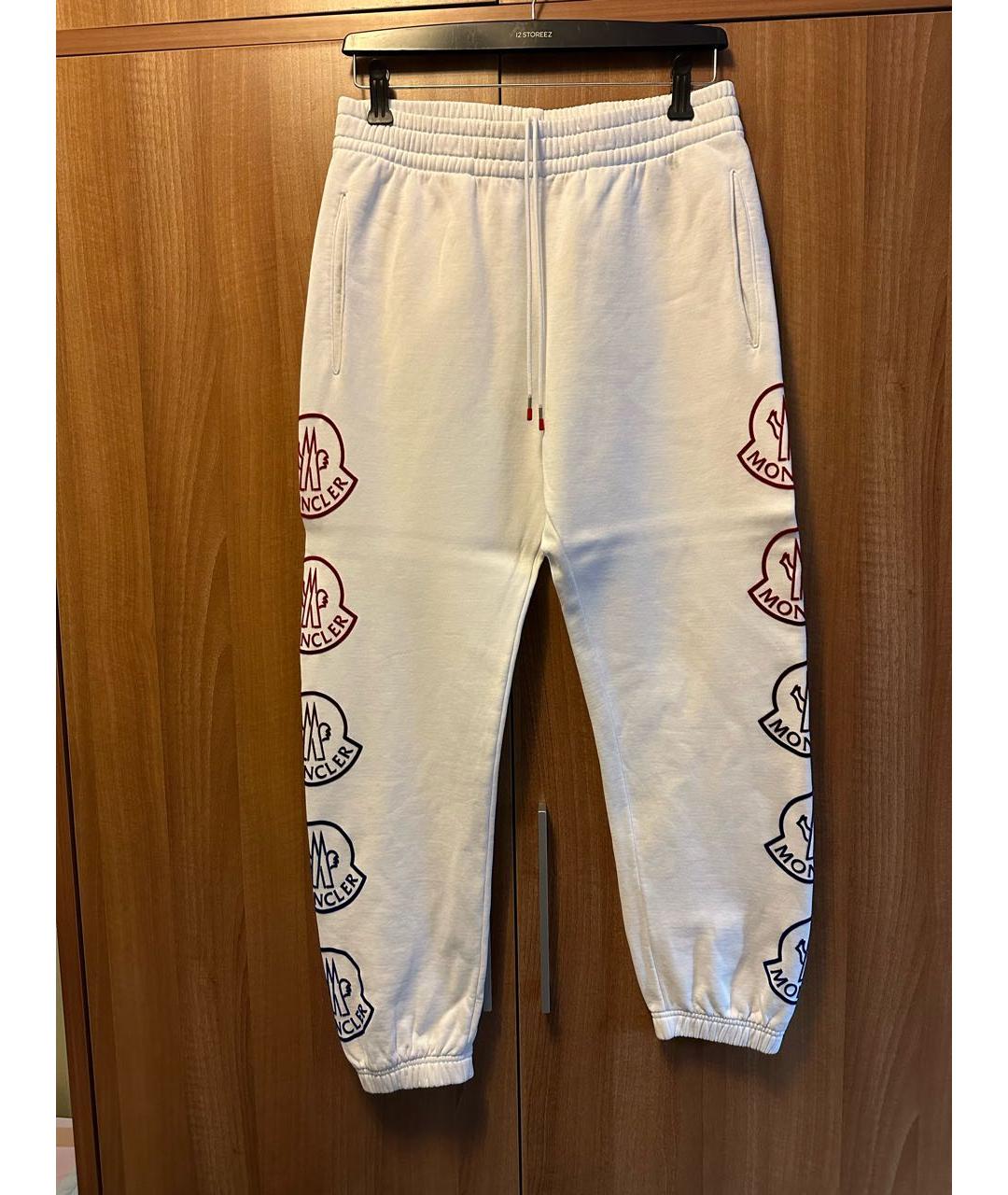 MONCLER Белый хлопковый спортивный костюм, фото 8