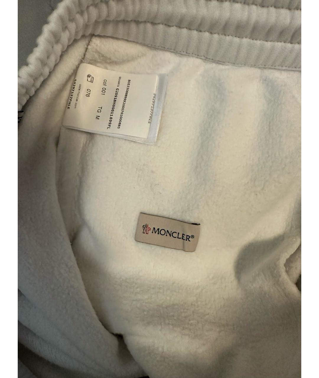 MONCLER Белый хлопковый спортивный костюм, фото 3