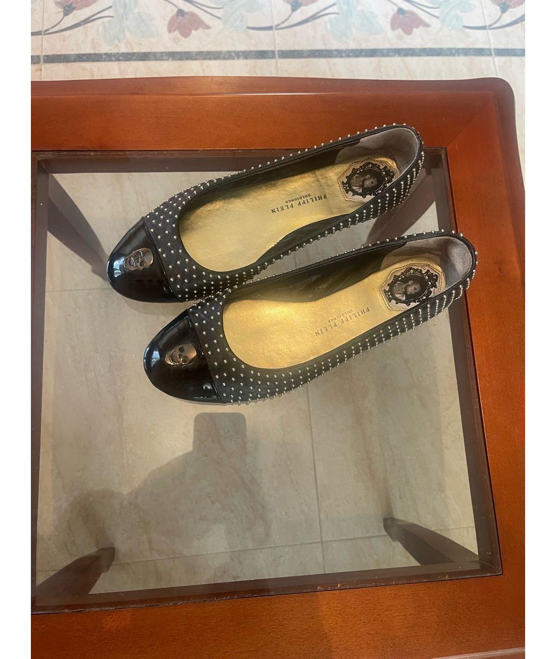 PHILIPP PLEIN Черные кожаные мокасины, фото 3