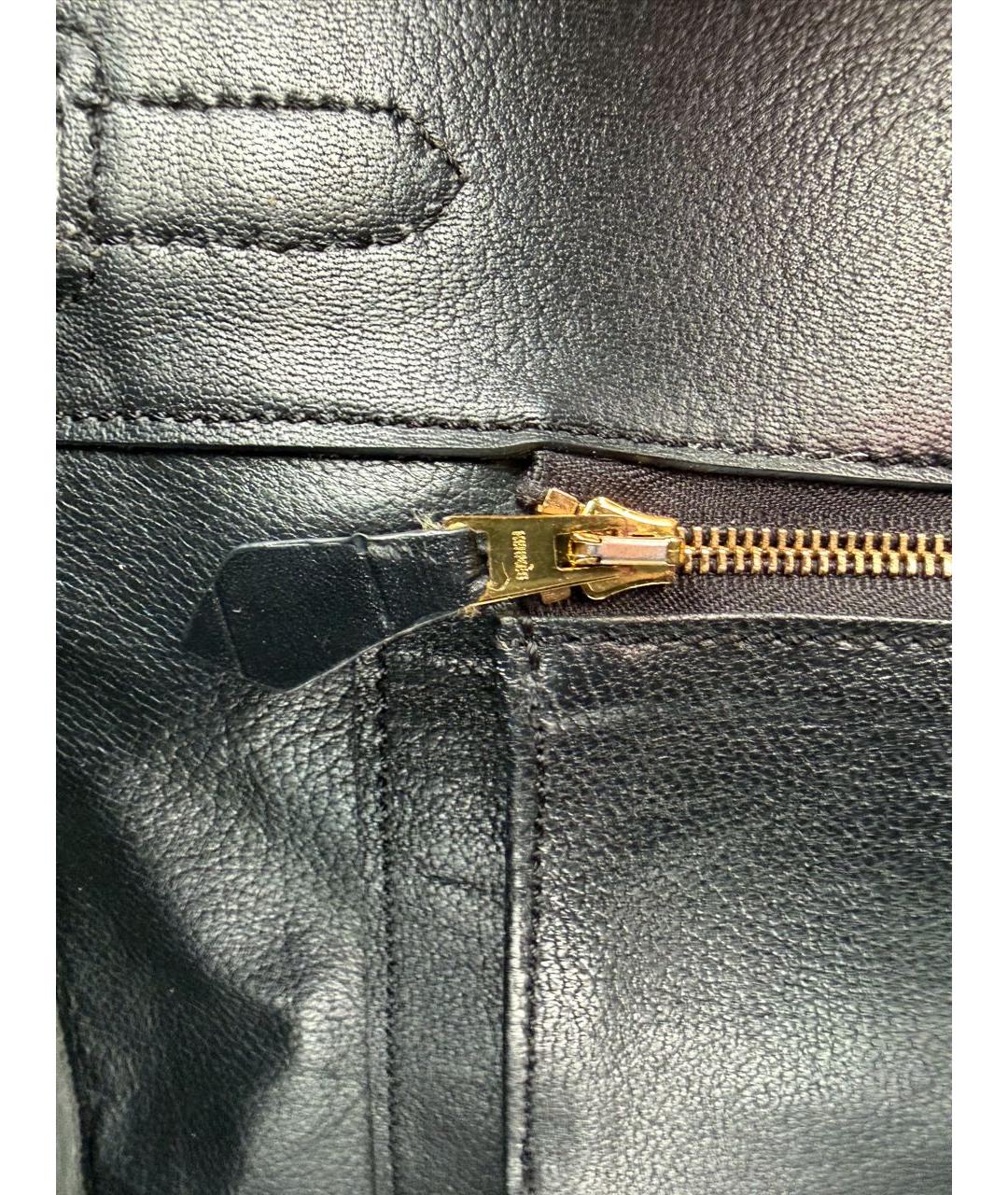 HERMES Черная сумка с короткими ручками из экзотической кожи, фото 8