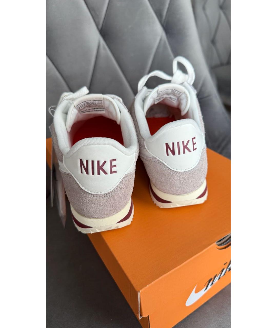 NIKE Бежевые замшевые кроссовки, фото 5