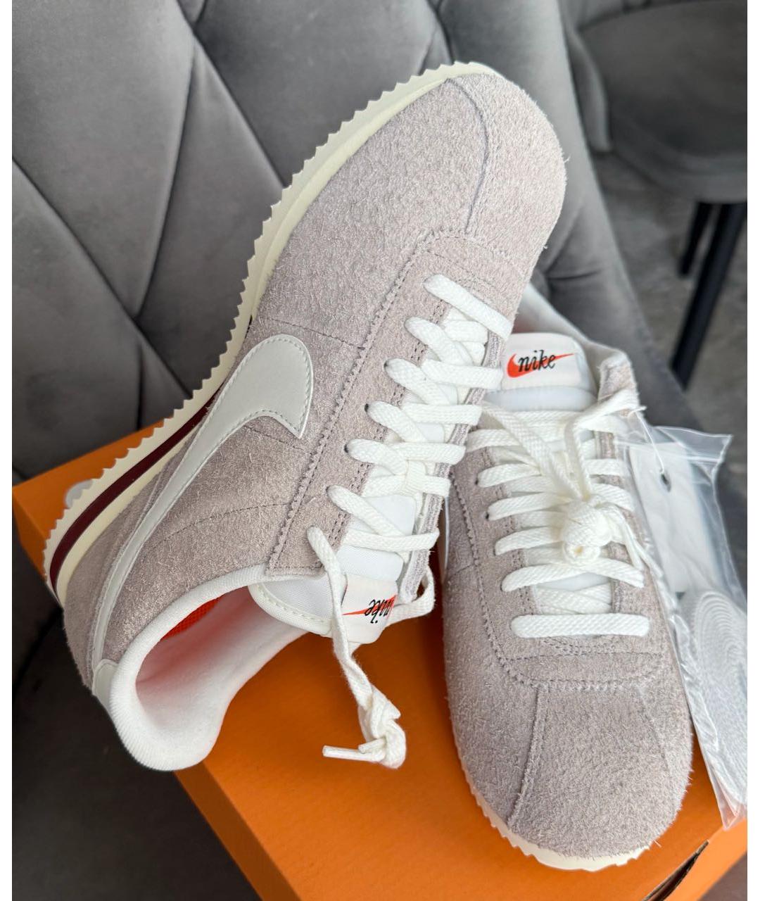 NIKE Бежевые замшевые кроссовки, фото 8