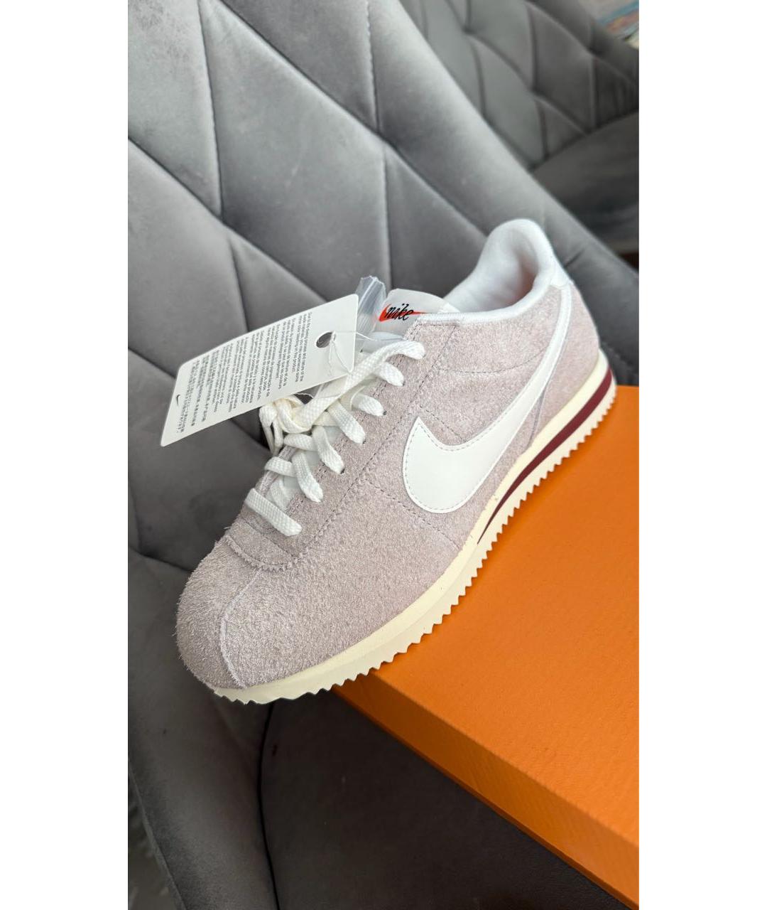NIKE Бежевые замшевые кроссовки, фото 6