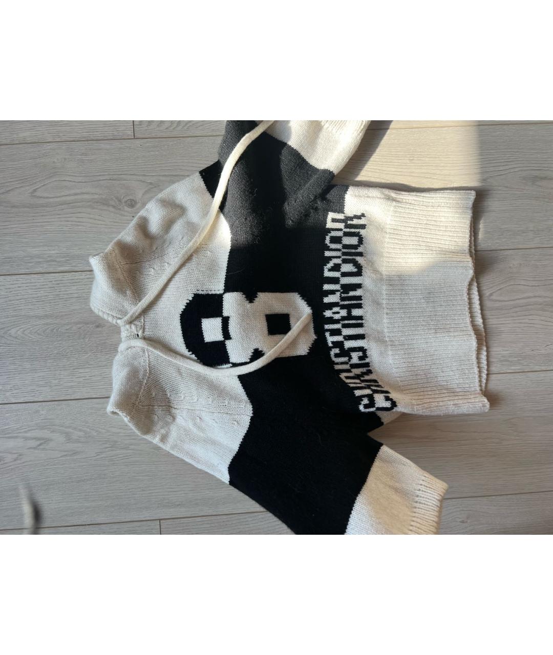 CHRISTIAN DIOR Белый шерстяной джемпер / свитер, фото 2