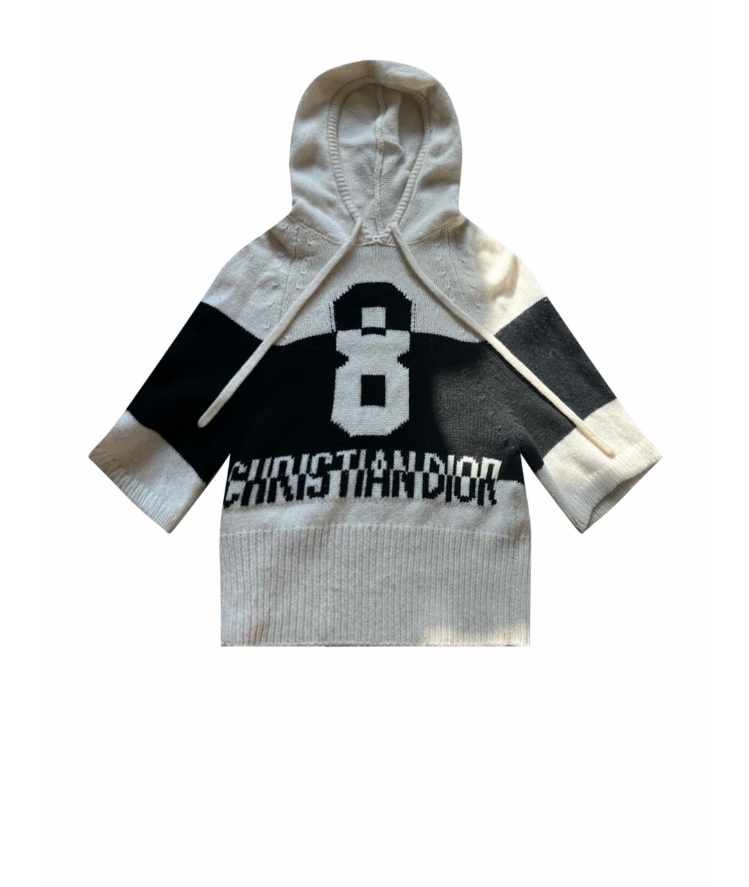 CHRISTIAN DIOR Белый шерстяной джемпер / свитер, фото 1