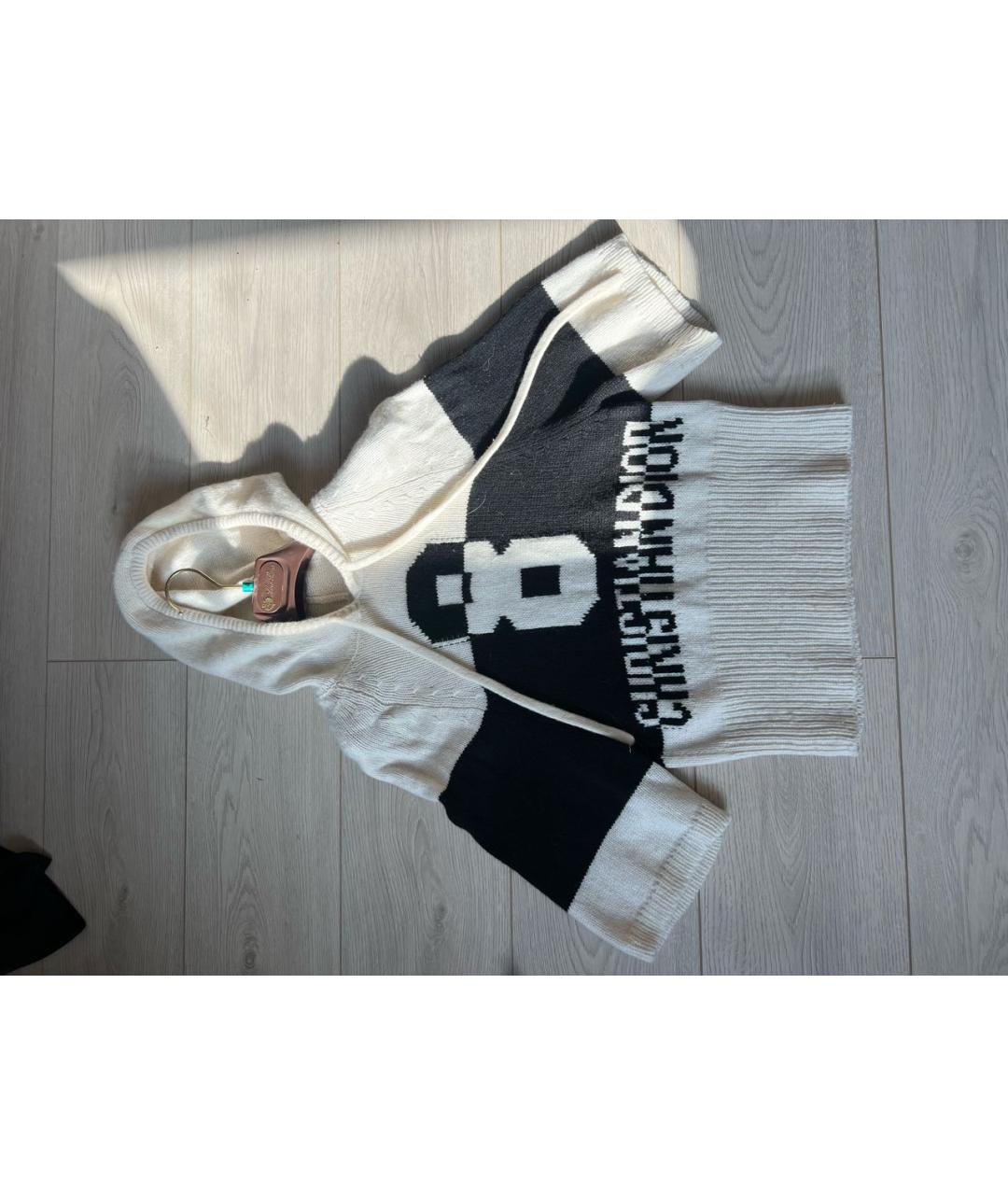 CHRISTIAN DIOR Белый шерстяной джемпер / свитер, фото 4